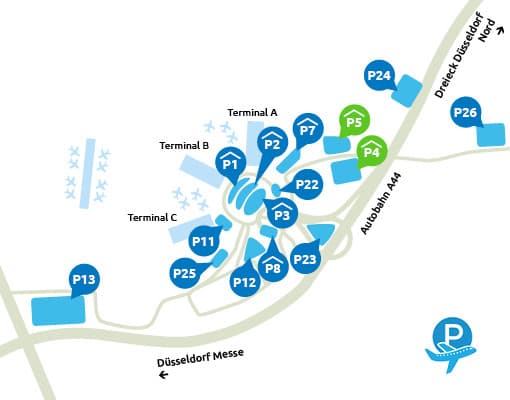 Parken Flughafen Düsseldorf Parkhaus 4 + 5