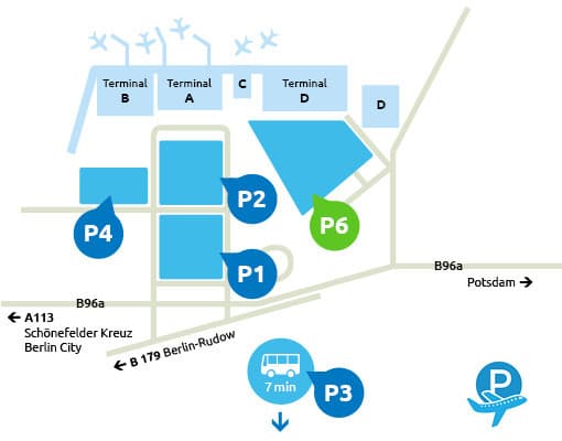 P6 Parkplatz Flughafen Schönefeld