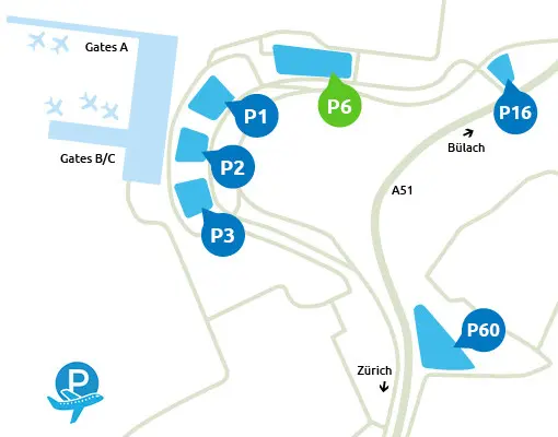 P6 Flughafen Zürich Parkhaus